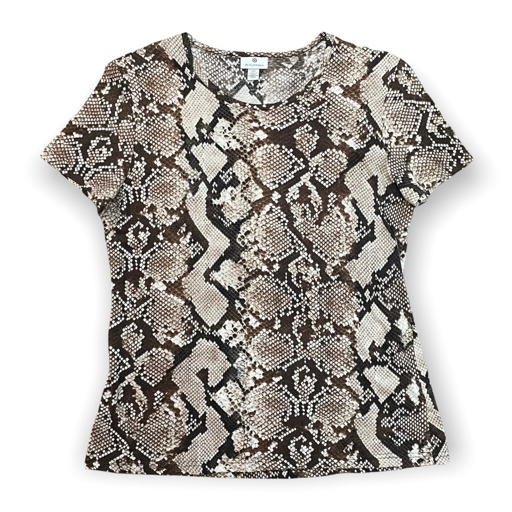 Altuzarra For Target Large Snake Print T-Shirt Brown/Tan